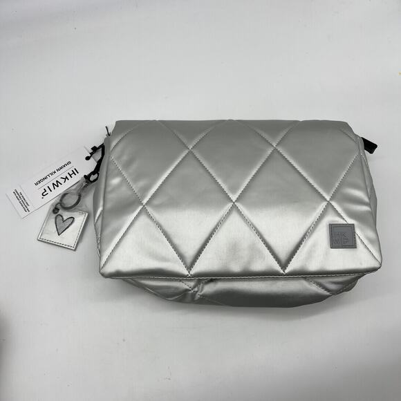 Shawn Killinger x IHKWIP Knotted Shoulder Bag w Crossbody Strap Metallic Silver - Picture 1 of 16